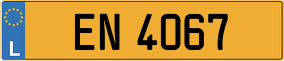 Trailer License Plate